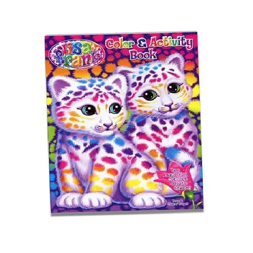 Lisa Frank Fun Coloring and Activity Book, Cute Cats Art Cover 64-Pages Drawing Book with Cut-Out Photo Frame (Pack of 1) - Image 1