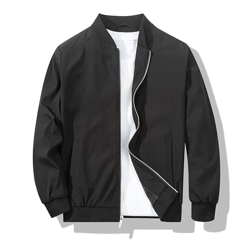 XiaoYouYu Men's Bomber Jacket Fashion Stylish Lightweight Windbreaker Spring Fall Casual Jackets for Men - Image 1