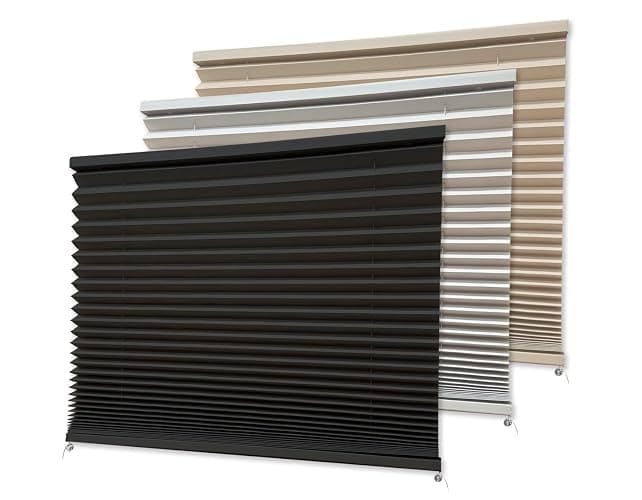RV Window Shades, Blinds, 32'' W X 24'' H, Privacy Shades for motorhomes- Easy Installation, UV Protection, Light Blocking for Camper Vans, dim Out Black Fabric (Black Blackout, 14 * 24) - Image 1