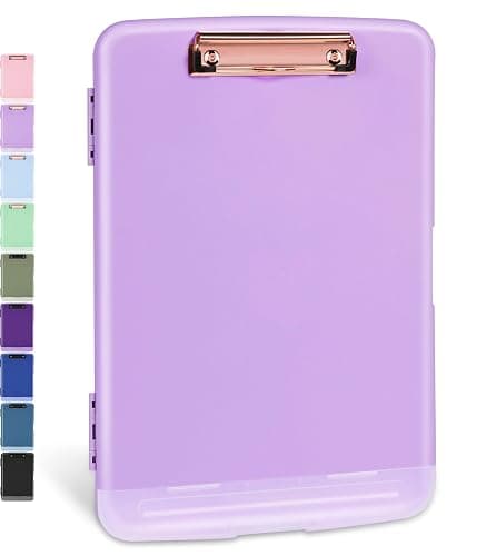 Sooez Clipboard with Storage, High Capacity Nursing Clipboard with Pen Holder, Clip Boards 8.5x11 with Storage, Low-Profile Clip, Lightweight Plastic Clipboard for Teachers, Lawers, Office Workers - Image 1