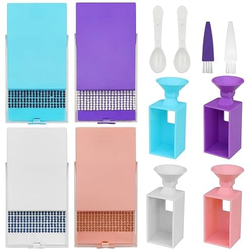 8 Set Diamond Art Trays Accessories, FineGood Diamond Art Storage Kits for Adults Diamond Storage Containers Funnel for DIY Diamond Art Painting - Image 1