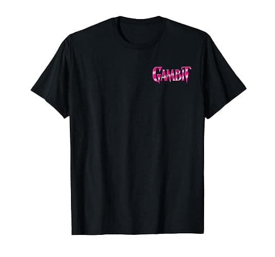 Marvel X-Men '97 Animated Series Gambit Name Logo 2-Sided T-Shirt - Image 1