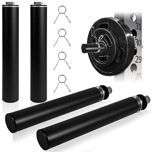 Weight Plate Holder for Power Rack Attachment, Squat Rack Weight Storage for 2 inc Olympic Weight,Compatoble with 2x2, 2x3, 3x3 Power Cage, Fit 1"and 5/8" Hole - Image 1