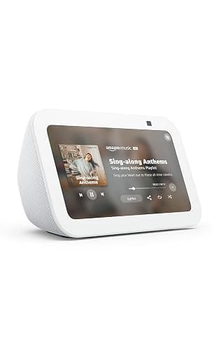 Amazon Echo Show 5 (newest model), Smart display with Alexa+ Early Access, 2x the bass and clearer sound, Glacier White - Image 1