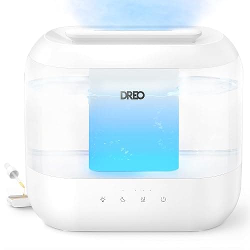 DREO Humidifiers for Bedroom, Top Fill 4L Supersized Cool Mist Humidifier, 36H Runtime, 28 dB Quiet Ultrasonic Air Humidifier for Large Room, Plants, Baby Nursery, Indoor, Night Light, Easy to Clean - Image 1