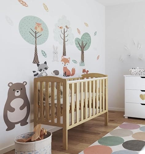 Viculii Waffi Baby Space Saver Baby Cot and Mattress 100x50x10cm | Compact Mini Natural Cot with Drop Side and Mattress - Image 1