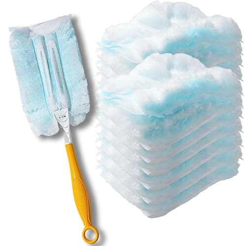 Duster Refills,Static Dust Removal Brush Disposable Replacement Head Compatible with Swiffer Duster Refills for Electronics, Furniture, Blinds, Ceiling Fans (Blue, 18 PCS) - Image 1