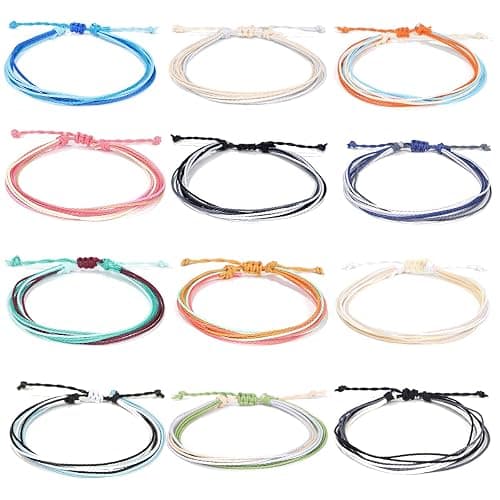 Yfstyle Handmade Summer String Bracelets for Women - Boho Braided Adjustable Beaded Waterproof Surfer Beach Bracelet Jewelry for Women Men - Image 1