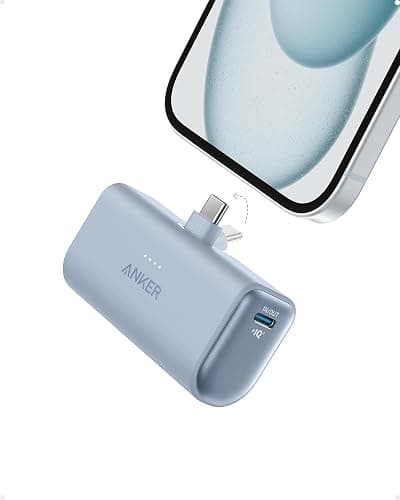 Anker iPhone 16 Portable Charger, Nano Power Bank with Built-in USB C Connector, 5,000mAh Portable Charger 22.5W, for iPhone 16/15 Series, Samsung S22/23 Series, iPad Pro/Air, AirPods, and More - Image 1