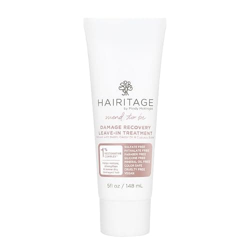 Hairitage Mend To Be Damage Repair Leave In Treatment with Biotin, Castor Oil, + Shea Butter - Refresh Dry Damaged Hair - Smooth Split Ends - Image 1