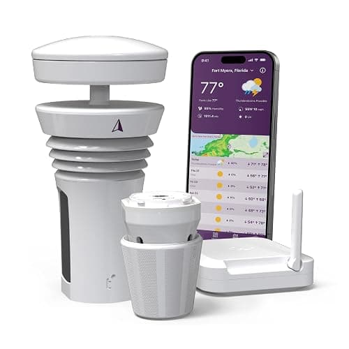 Tempest Weather Station with Built-in Wind Meter, Rain Gauge, and Accurate Weather Forecasts, Wireless, App and Alexa Enabled - Image 1