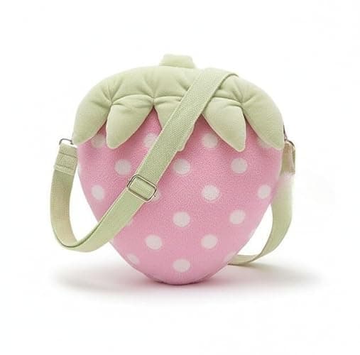Pokn Y2K Jojifuku Cutecore Kawaii Pink Strawberry Crossbody Bag Mobile Phone Single Shoulder Bag for Women - Image 1