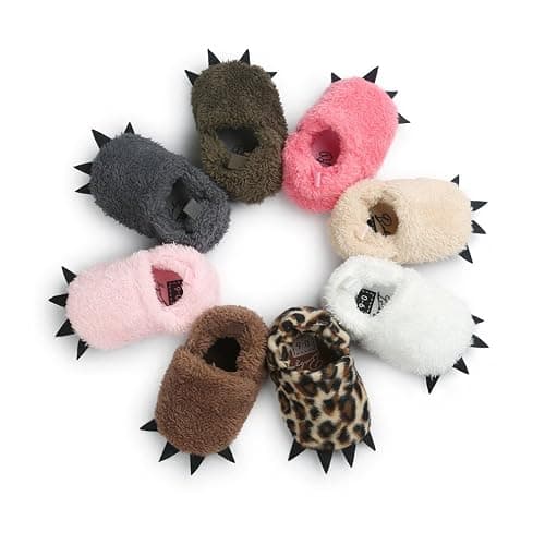 CoKate Baby Boys Girls Soft Plush Slippers Animal Boots Toddler Infant Crib Shoes Winter House Shoes - Image 1
