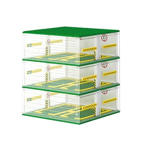 Cabeeskii Parking Garage Compatible Speed Champions Car, DIY 3-Layer Parking Display Case, 130PCS Modular Building Display Case Compatible with Sport Auto(Cars Not Included) - Image 1