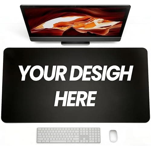 Custom Mouse Pad & Desk Mat, Personalized Large Gaming Mousepad with Photo Text Logo - Non-Slip Rubber Base, Office Decor & Gift for Gamers (Small (8.7" x 7.1")) - Image 1