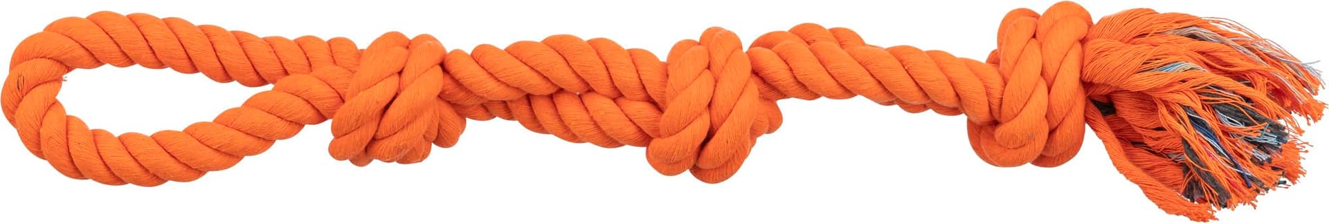 TRIXIE Hundespielzeug Doppel-Tau, für kleine und mittelgroße Hunde – 60 cm | Für gemeinsames Tauziehen und Ziehen – stärkt die Bindung und beschäftigt den Hund aktiv im Spielalltag - Image 1