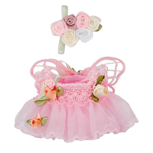 Clothes for labbuu Dolls - Cute Outfit for 6 3/4 Inch (17cm) labbuu Accessories, 2-Piece Doll Clothes Pink (Doll Not Included) - Perfect for Collectors and Dress-Up - Image 1