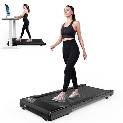 SupeRun Walking Pad, Under Desk Treadmill, 3 in 1 Portable Treadmills for Home with Remote Control LED Display, 2.5 HP Quiet Walking Jogging Machine for Office Home Use, 300 Lbs Capacity - Image 1