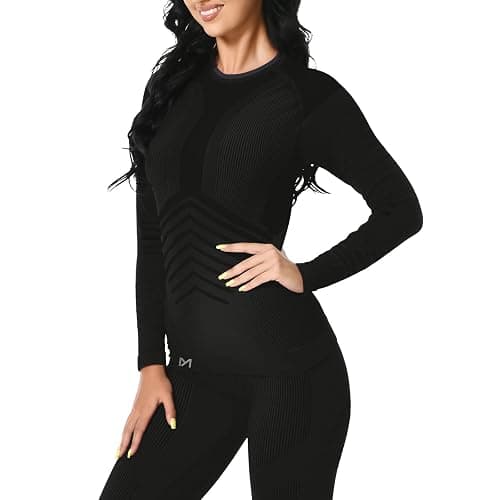 MEETYOO Thermal Underwear Set for Women, Winter Long Johns with Fleece Lined Warm Base Layer Top and Bottom Set for Skiing - Image 1
