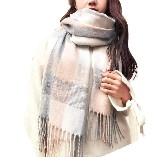 Mocasor Plaid Blanket Scarves for Women, Ladies Fashion Winter Warm Tartan d Long Checked Shawls and Wraps - Image 1