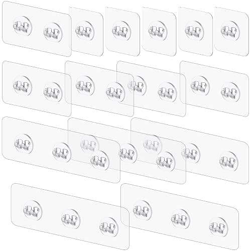 vivinin 15 Pack Shower Caddy Adhesive Replacement, Shower Shelf Adhesive No Drilling, Adhesive Hooks for Showe Caddy, Soap Holder, and Kitchen Racks - Image 1