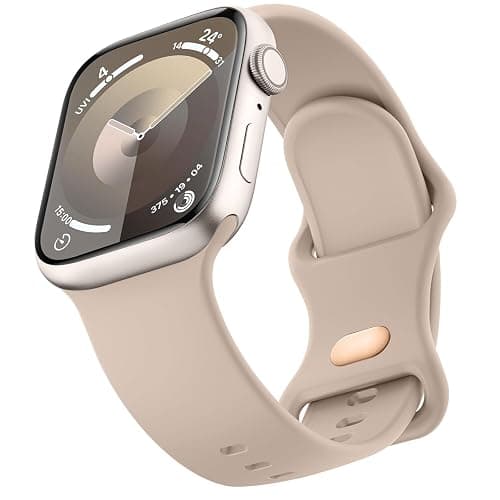 Sport Bands Compatible with Apple Watch Band 42mm 41mm 45mm 49mm 40mm 44mm 38mm 42mm 46mm, Silicone Waterproof Strap for iWatch Series 10 9 8 7 6 5 4 3 2 1 Ultra 2/Ultra SE/SE 2 Women Men - Image 1