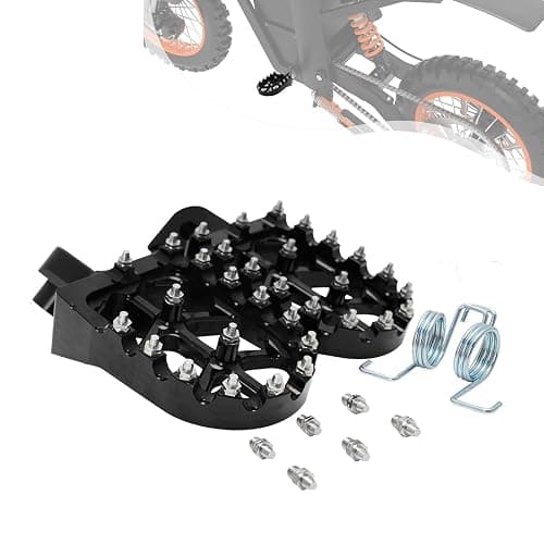 BAOUFF Dirt Bike Foot Pegs for Tutti Soleil01,CNC 7075 Aluminum FootPegs Rest Pedal for Tuttio Soleil 01 Off-Road EBike-Black - Image 1