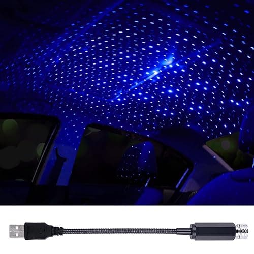 Car Star Light, USB Interior Car Roof LED Night Light Projector, Blue | Portable, Adjustable, Star Projector Night Light for Cars Trucks Bedroom Party Decoration - Image 1