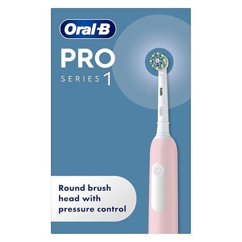 Oral-B Pro 1 Electric Toothbrush for Adults, 1 Handle, Pink - 3D Cleaning, 1 Brush Head, Gum Pressure Control, Travel Rechargeable Toothbrush, UK 2 Pin Plug - Image 1