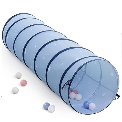 SweHouse Toddler Play Tunnel, 69" x 18" Baby Crawl Tunnel for Toddlers 1-3, Soft Fabric Indoor Outdoor Crawling Toy for Kids, Foldable Play Tunnel for Boys & Girls - Image 1