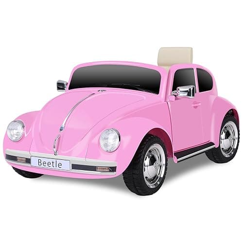 Forever Source 12V Kids Electric Car, Power Wheels with Remote Control, Ride on Car Toys with LED Light, 3 Speeds, Music, Pink - Image 1