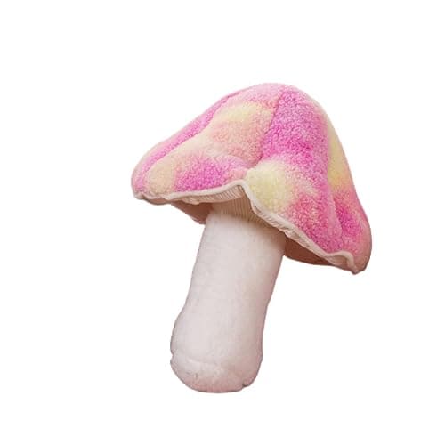 LICHENHAO Pillow Mushroom Pillow Floor Pillow Sofa Cushion Home Decoration Pillows Reading Pillow (Pink, 32cm) - Image 1