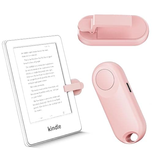 Télécommande RF pour Changement de Page sur Kindle iPad Lecture Kobo Surface Comics/Romans iPhone Tablettes Android Enregistrement Vidéo à Distance (Rose) - Image 1