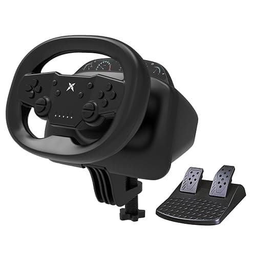 DOYO Gaming Steering Wheel with Pedals, 270 Degree Racing Wheel with Dual-Vibration Motors, Wireless Steering Wheel for PS4, PC, Nintendo Switch, PS3, IOS, Android Racing Games - Image 1