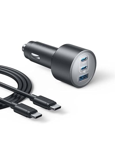 Anker iPhone 17 USB-C Car Charger, 167.5W Max 3-Port Ultra-Compact Type-C Fast Car Charger for MacBook Pro/Air, iPhone 17/16/15 Series, Samsung S24/S23, iPad Pro, AirPods and More - Image 1