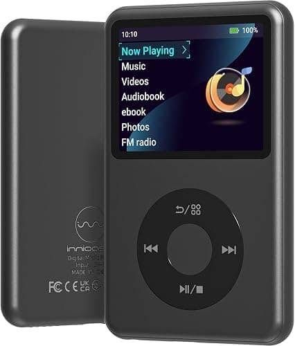 MP3 Player with Bluetooth 128GB Portable Music Digital Players Supports Playlist Audiobook Video Nice Gadget for Kids Black - Image 1