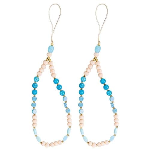 Staqlo Beaded Phone Charm Cute Fixed Beads Pearl Wristlet Chain Camera Wrist Strap CarKey Lanyard - PH-xbmy-11 - Image 1