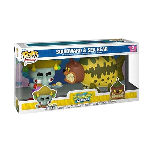 Funko Pop! Animation: Spongebob Squarepants - Squidward & Sea Bear, 2-Pack - Collectable Vinyl Figure - Gift Idea - Official Merchandise - Toys for Kids & Adults - Image 1