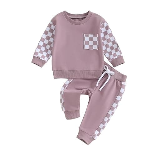 BeQeuewll Baby Girl Clothes Fall Winter Outfit Long Sleeve Sweatsuit Letter Sweatshirt+Pants 2Pcs Girls Clothes - Image 1
