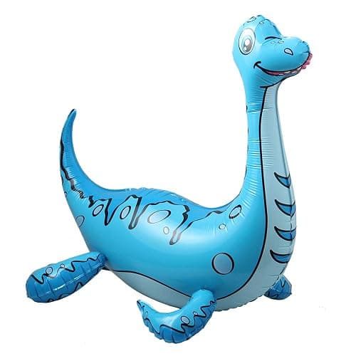 Self standing Dinosaur Tyrannosaurus Animal Balloons for Birthday Party Baby Shower Decoration Kit Inflatable Party Supplies Decorations Gift Kids and Adults (3D Plesiosaur Blue) - 3d Plesiosaur Blue - Image 1
