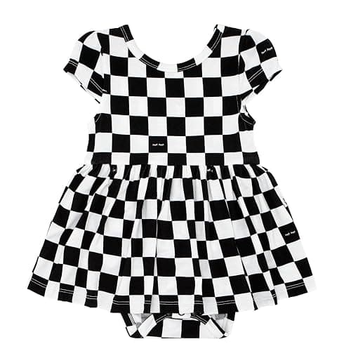 Little Sleepies Cap Sleeve Skater Toddler Bodysuit Dress for Girls - Viscose from Bamboo Girl Dress w/Pockets & Diaper Cover - Image 1