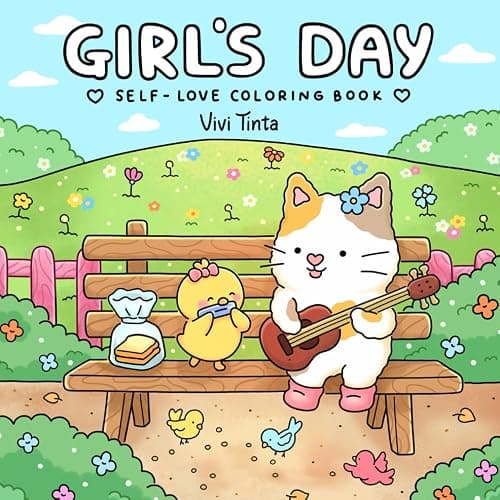 Girl’s Day: Self-Love Coloring Book for Adults & Teens Featuring Activities in Everyday Life (Fuzzy Friends Coloring) - Image 1