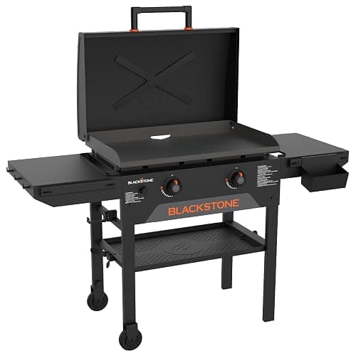 Blackstone 2287 Original 28” Omnivore Griddle with X-Braced Hood, Powder Coated Steel, Black - Image 1
