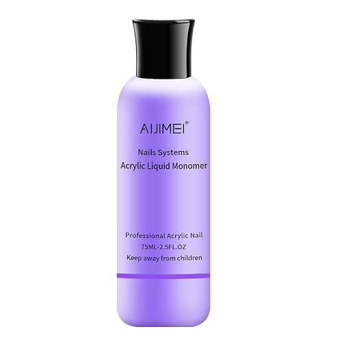 AIJIMEI Acrylic Nail Liquid Monomer 75ml/2.5fl.oz, Acrylic Nail Monomer Liquid Nail Extension Nail System - Image 1