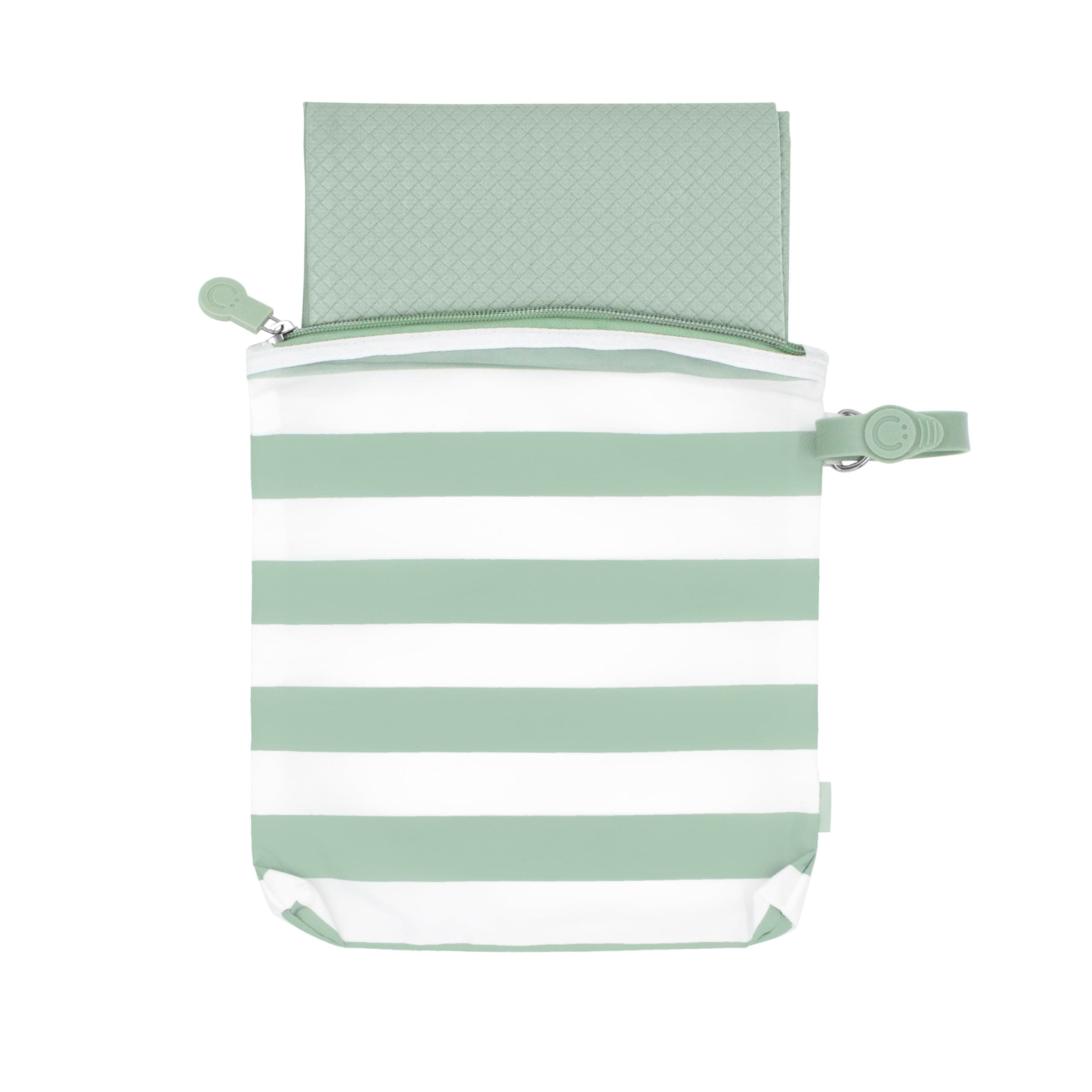 Ubbi On-The-Go Changing Baby Mat with Carrying Bag, Soft and Comfortable Diaper Bag Accessory Must Have for Newborns, Easy to Clean, Portable Changing Pad, Sage Green - Image 1
