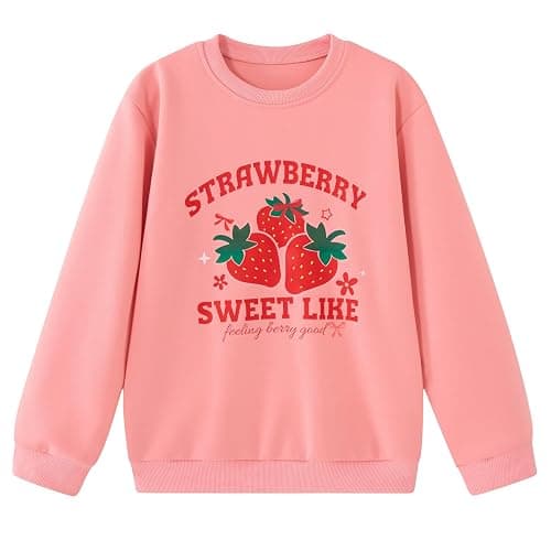 RAISEVERN Girl's Graphic Crew Neck Sweatshirt Long Sleeve Pullover Tops T Shirt - Image 1