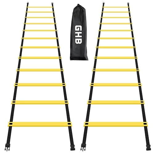 GHB Pro Agility Ladder Agility Training Ladder Speed 12 Rung 20ft with Carrying Bag - Image 1