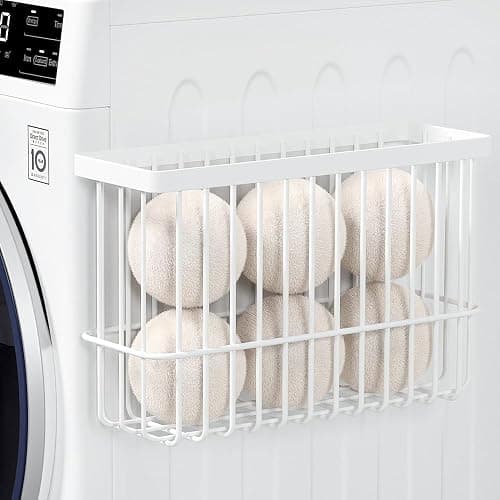 Moryimi Magnetic Dryer Ball Holder for Laundry Room Organization and Storage, Magnetic Lint Bin for Laundry Room, Iron Dryer Ball Container for Laundry Room Storage (No Balls) - Image 1