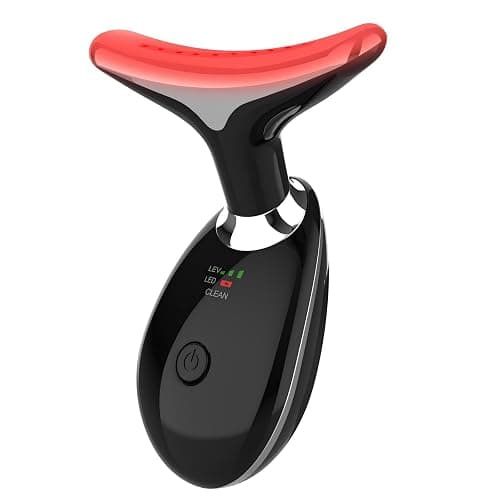 ELISHINE Red-Light-Therapy-for-Face and Neck, 7 Color Light Based Facial Massager, Portable Skin Care Tool (Black) - Image 1