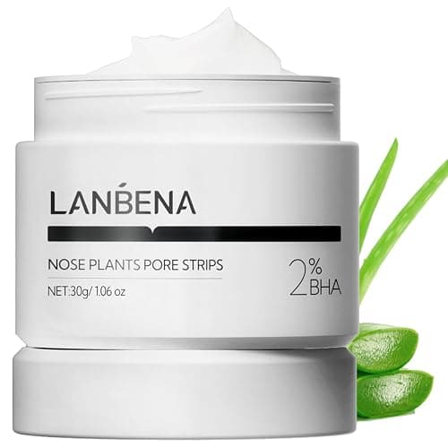 LANBENA 2.0 Blackhead Remover - 60 Pieces Peel Off Mask for Nose & Face, Nose Plants Pore Strips with Salicylic Acid, Blackhead Removal Kit 1.05oz - Image 1